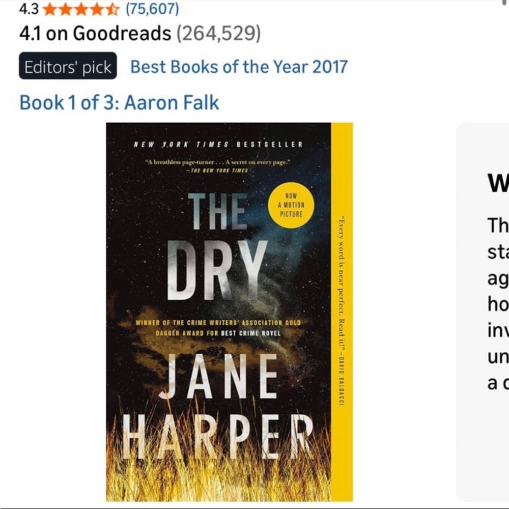 The Dry by Jane Harper novel